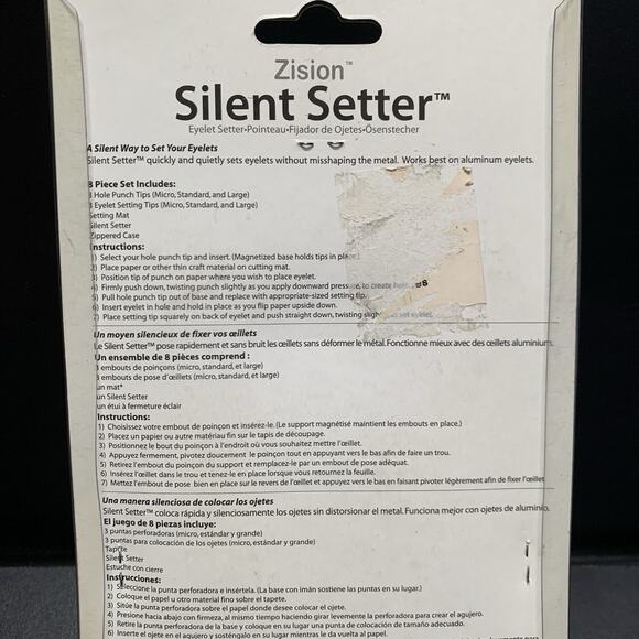 Provo Craft Zision Silent Setter Eyelet Setter Crafting New In Sealed Package - Picture 3 of 4